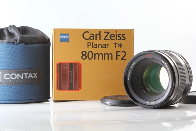 "Near Mint w/ Box" Contax Carl Zeiss Planar T* 80mm f/2 Lens For 645 From JAPAN