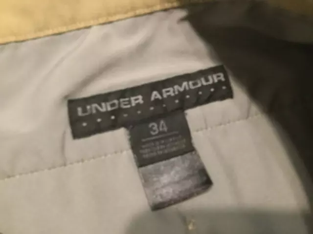 Pantalones cortos de golf para hombre Under Armour UA Match Play cebada caqui bronceado 34 nuevos sin etiquetas 3
