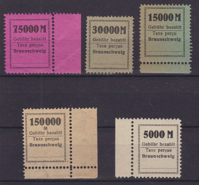 Braunschweig (postfr.) kompletter Satz 1923 -25629