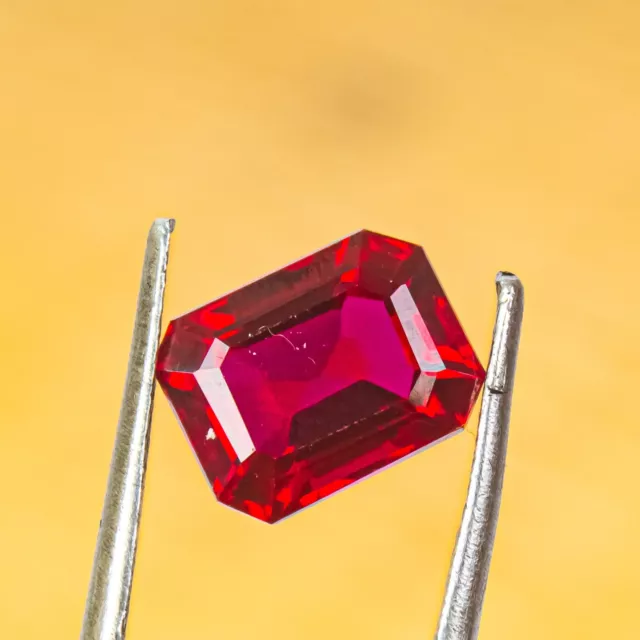 8.5 Ct Certified Natural Octagon Cut Red Ruby Madagascar Top Quality Gems Y-394