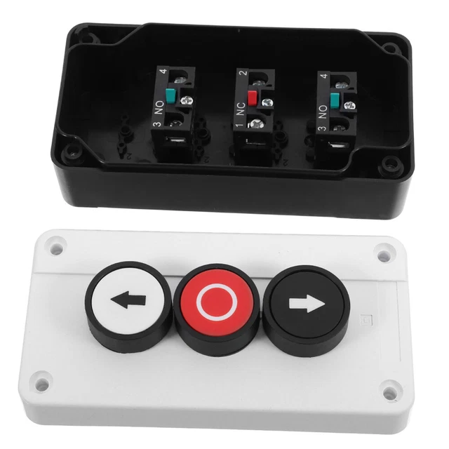 PUSH BUTTON BOX Momentary Push Button Switch Station Box Emergency Stop ...