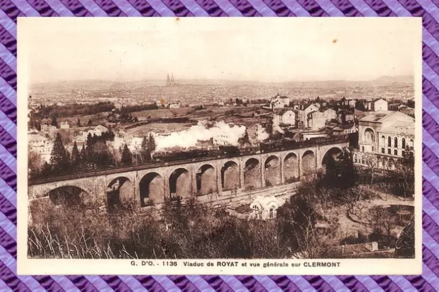 CPA 63 - Viaduc De Royat And View General On Clermont
