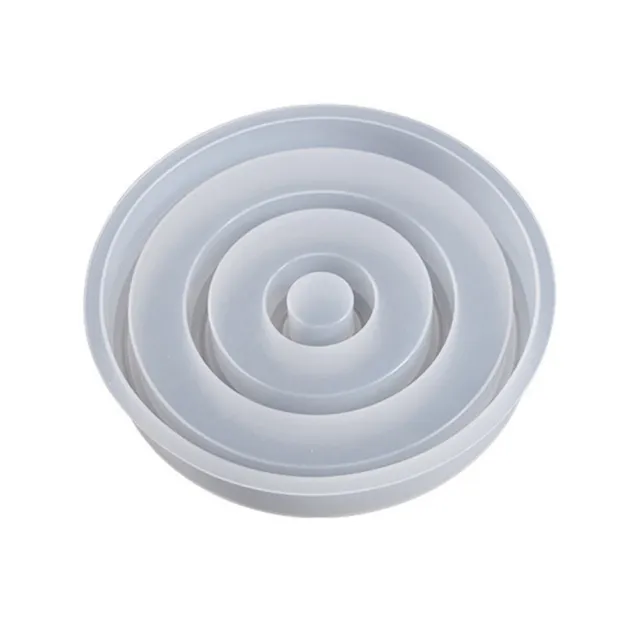 Molde de silicona moho grande rosca circular soporte para velas espejo molde de silicona