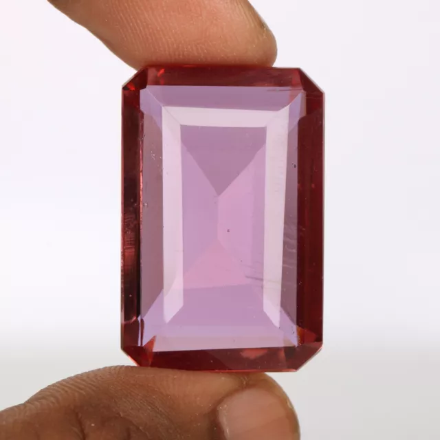 Beautiful Color Change Alexandrite 123 Ct. Emerald Cut Loose Gemstone  GSS-575