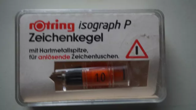 Original Zeichenkegel rOtring Isograph P 1,0 mm NEU/OVP