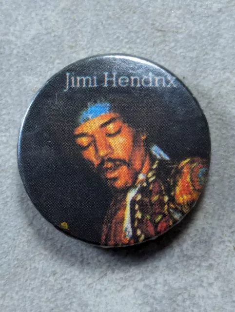 Vintage 80er Jahre Jimi Hendrix Pin Abzeichen gekauft um 1986