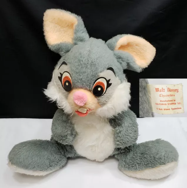 Vintage 60s-70s Walt Disney Thumper from Bambi Plush California Stuffed Toys