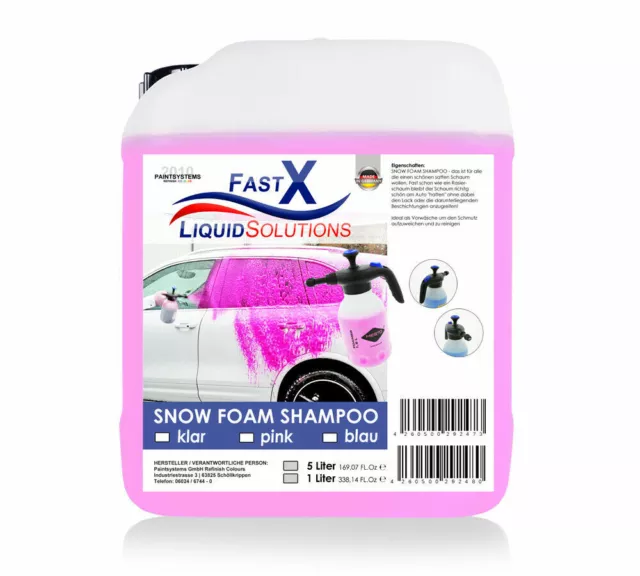 Fast-X Snow Foam Snowfoam Aktivschaum Vorwäsche Shampoo 5 Liter