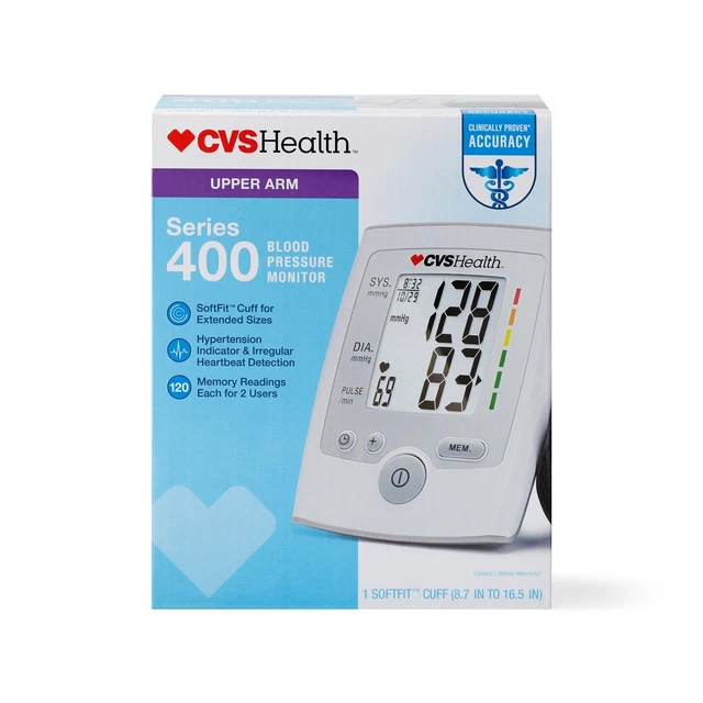 CVS HEALTH SERIES 400 Blood Pressure Monitor For Upper Arm Extended