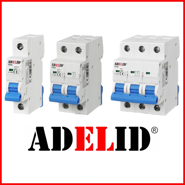 Interruttore Magnetotermico Di Protezione Linea 230V AC - Da 1 A 4 Poli - Amperaggio 1A-125A