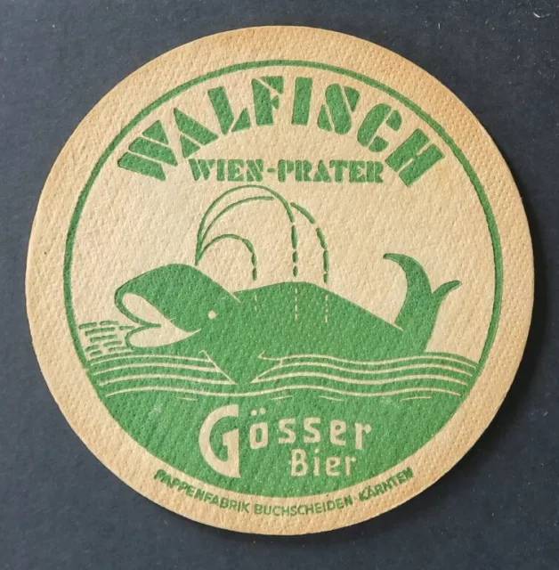 Ancien sous-bock bière WALFISH WIEN Vienne Whale bier beermat 23