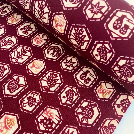 Shadow Box Wool UnUsed BOLT By the Yard Japanese Kimono Fabric Roll BW83