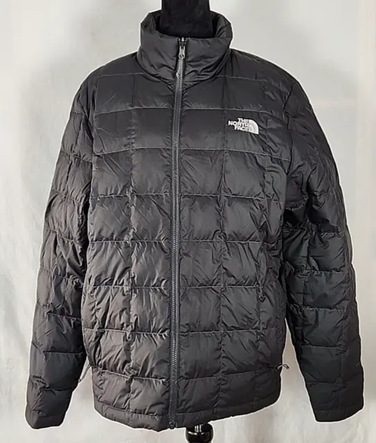 The North Face Thermoball Jacket Mens Large Black Quilted Puffer Full Zip Coat