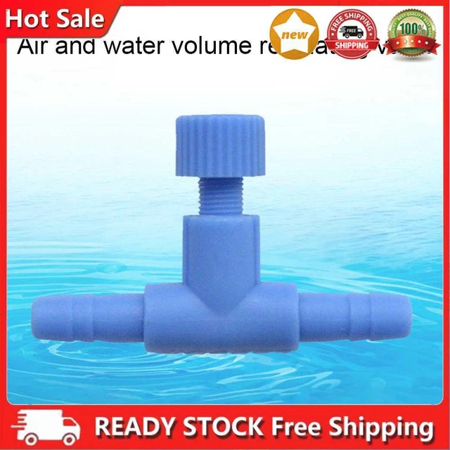 5 pz interruttore valvola regolazione controllo flusso acquario acquario (blu)