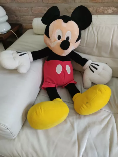 Disney Topolino Mickey Mouse Gigante Peluche 70 cm Morbido Originale per bambini