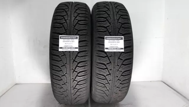 2 Pneumatici Usati 185/65R15 88T Ms Plus77 Uniroyal Gomme Invernali 90% 2019