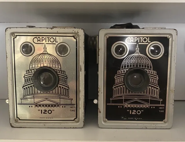 Rare Metropolitan Industries Capitol 120 Box Cameras Both Variances 🔥🔥🔥