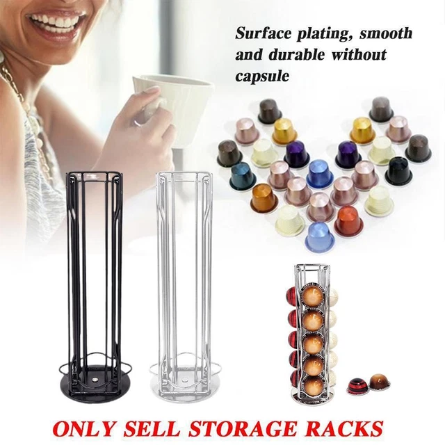 Tower Stand Storage Shelves Stainless Steel Coffee Capsule Storage Rack New F0