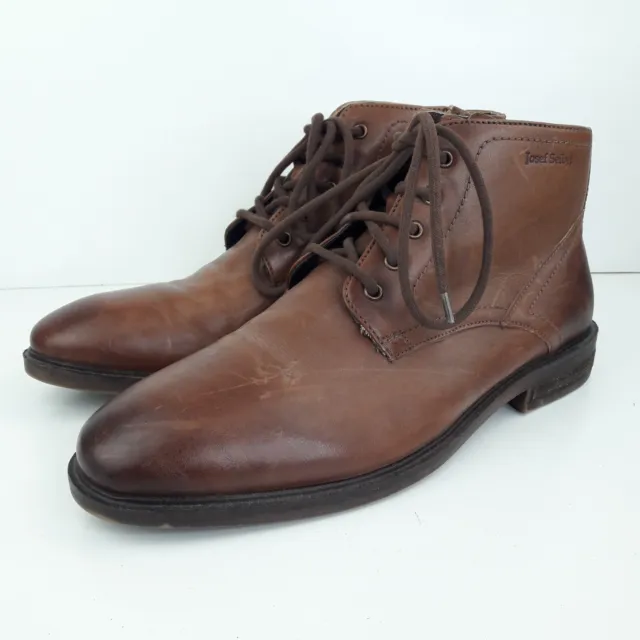 JOSEF SEIBEL BOOTS Mens UK 8 EUR 42 Brown Chukka Lace Up Ankle Leather ...