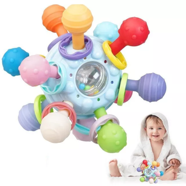 Baby Teething Toys for Babies 3-6-12 Months Sensory Rattle Chew Grasping Toys