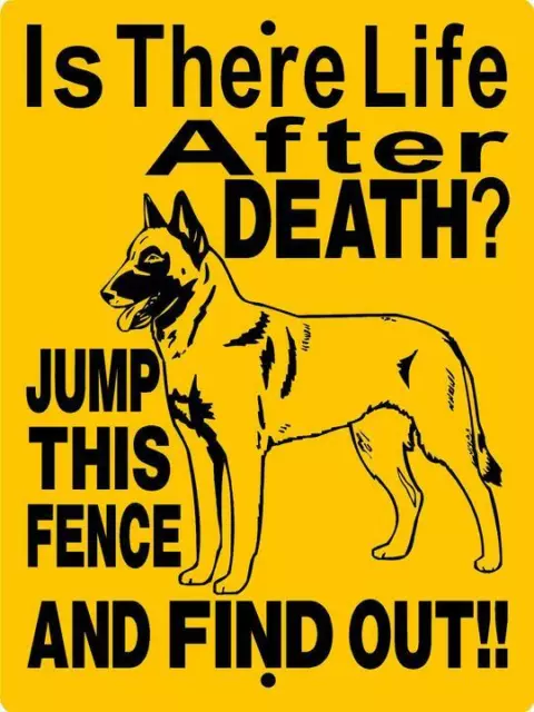 0302 Belgian Malinois 9"x12" Aluminum Sign