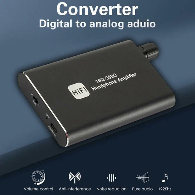 MINI HIFI HEADPHONE Amplifier Portable 35mm Audio w/USB Cable AMP