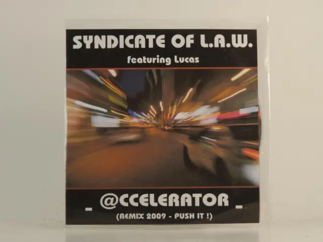 SYNDICATE OF L.A.W ACCELERATOR (H1) 3 Track Promo CD Single Picture Sleeve GUN