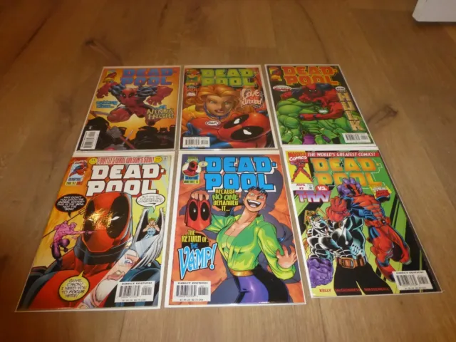 Lot of 6 Deadpool Vol. 1 1997 #2, 3, 4, 5, 6, 7 NM Marvel COmics