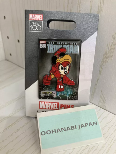 Marvel Mickey Pin Badge The Invincible Iron Man Disney100 special comic cover