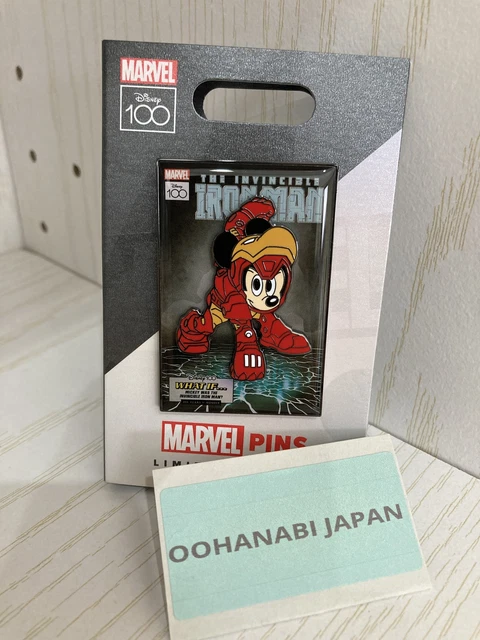 Marvel Mickey Pin Badge The Invincible Iron Man Disney100 special comic cover