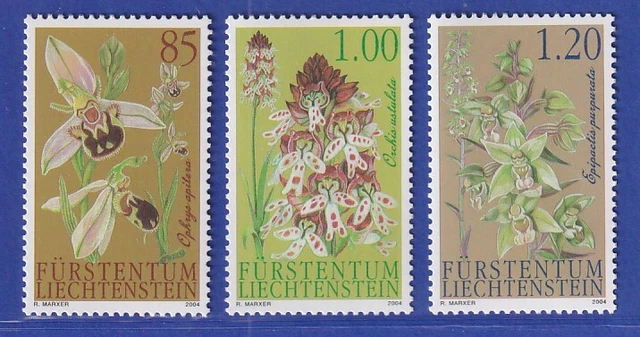 Liechtenstein 2004 Orchideen Bienenragwurz Mi.-Nr. 1352-54 **