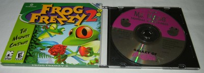 2 Lot PC Games -  Frog Frenzy 2 + 3-D Ms. Maze Tropical Adventures - GUC