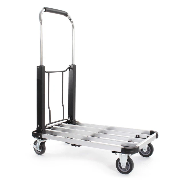 PROREGAL Chariot De Transport Pliable Taurus 150 | HxLxP 76x46x97 Cm | Charge Maximale 150 Kg | Poignée Réglable En Hauteur | Plateforme à Colis De Magasin Diable