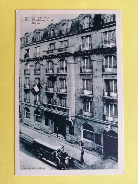 CPA 57 - METZ Moselle HOTEL REGINA 4 rue CHARLEMAGNE automobile gas pump
