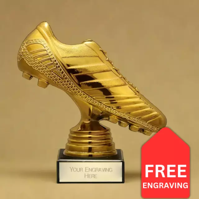 Football Boot Trophy Gold with FREE Engraving