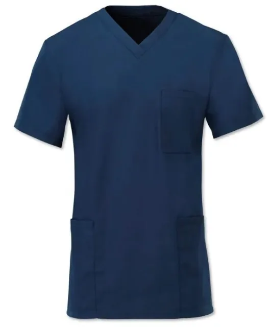 Premium Unisex  Scrub Top - Navy - XS