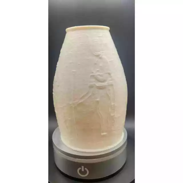 Ancient Egyptian Art Lithophane Lanterns X 3 LED Pottery Style Recreations 3