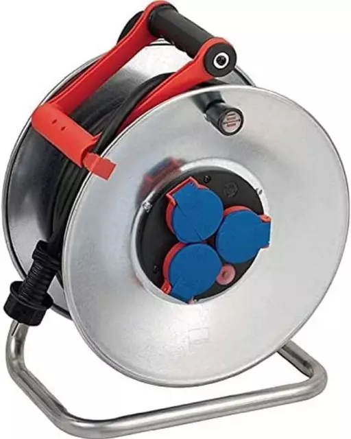 Rodillo de cable Brennenstuhl Garant S 1198350 - IP44, 230 V, exterior, chapa de acero