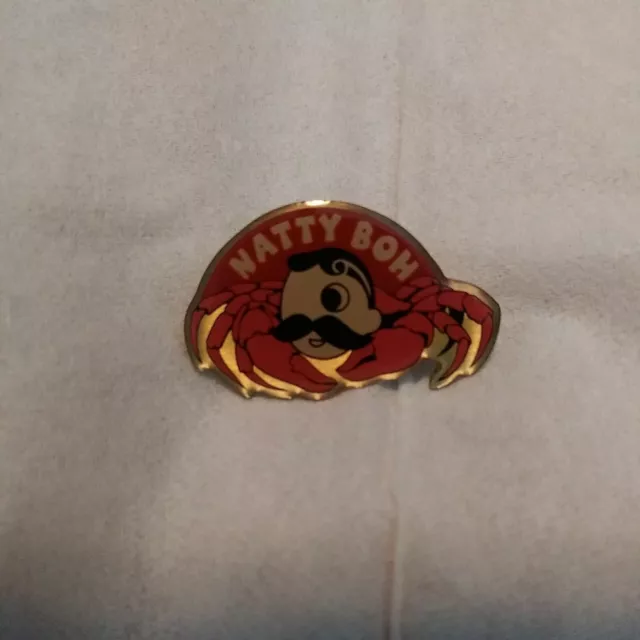 National Bohemian Beer Mr Natty Boh Maryland Crab Lapel Pin New, New