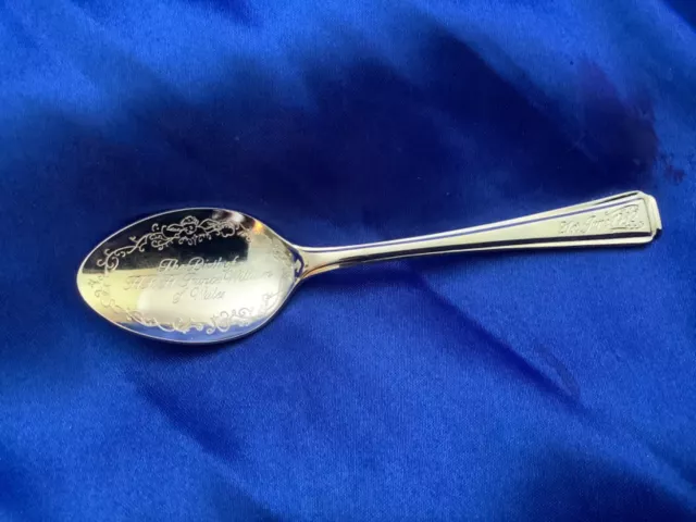 Silver plated teaspoon commemorating the birth of HRH Prince William of Wales