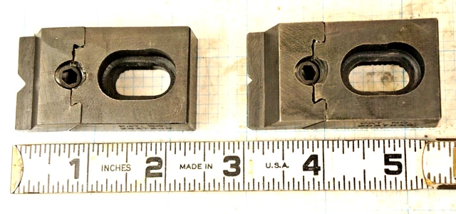 Toe Clamps Pair J&S Tool Serrated 5/8" X 1-1/4" X 2-3/8" Clean!