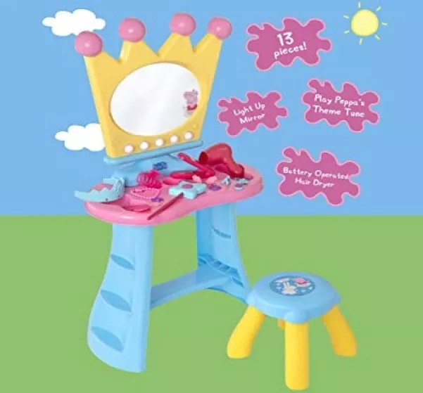 Juego de 13 piezas de tocador y accesorios ideal para niñas Peppa Pig para niños