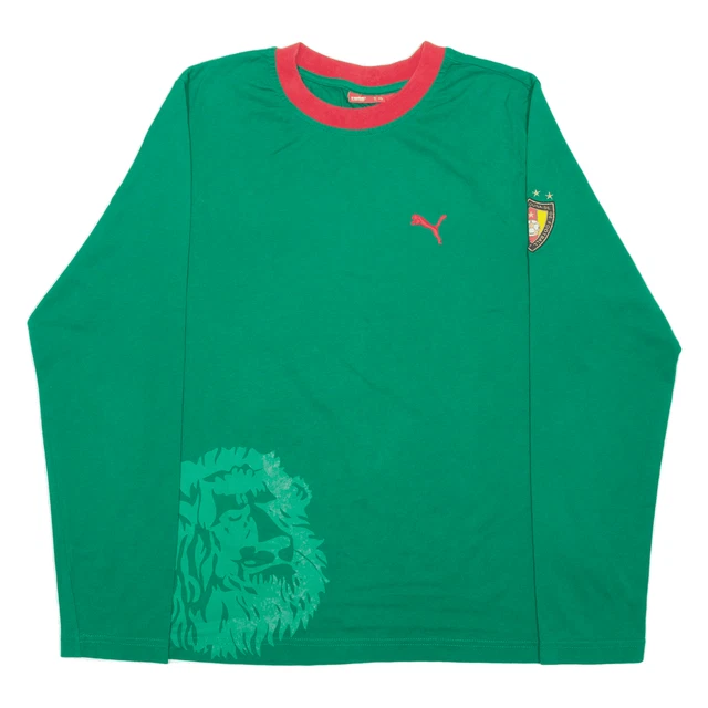T-shirt calcio PUMA Camerun verde manica lunga da uomo M