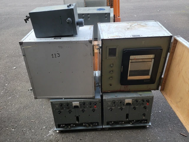 Large lot of Vintage magnetometer equipment sokkisha, geotronics, film recorders