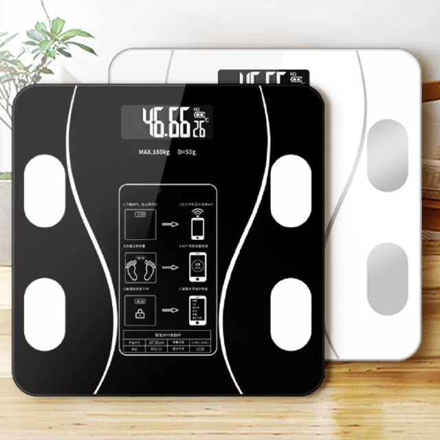 180KG Bathroom Scales for Body Weight Digital Smart Bluetooth Weighing Scale BMI