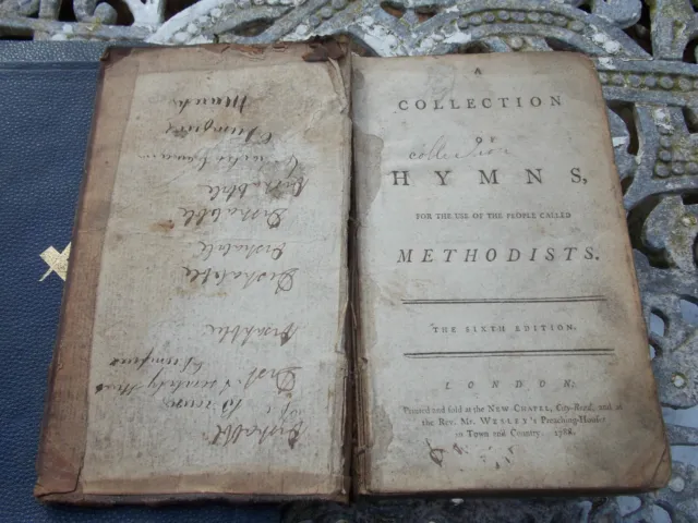 Antique 1788 Collection of Hymns for Methodists by John & Charles Wesley 6th Ed
