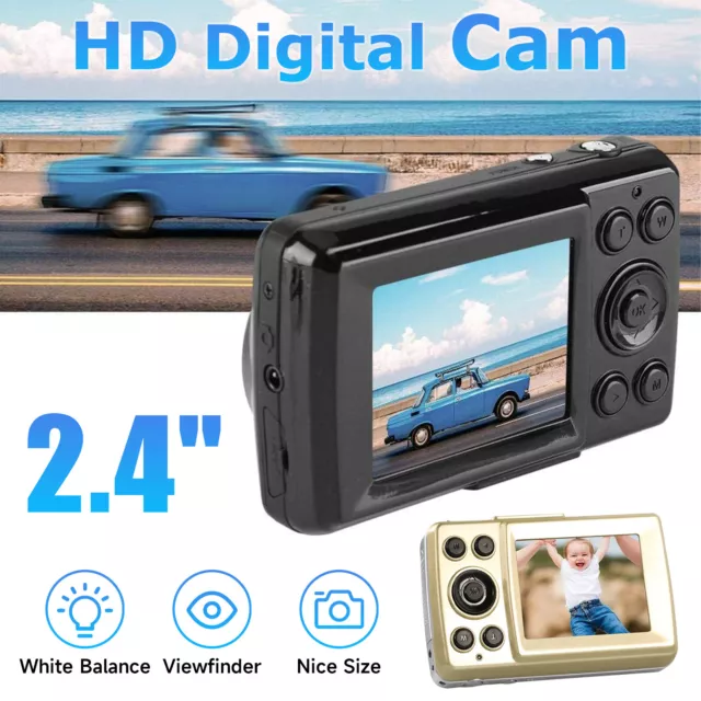 Digital Camera 2.4 Inch TFT LCD Screen 4X Zoom HD 14MP Anti-Shake Mic US
