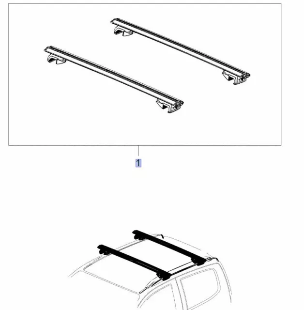 GENUINE HOLDEN NEW Roof Rack Ditch Mounted RG Colorado MY17 Crew