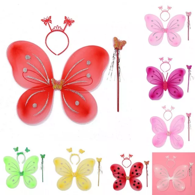 DIY Party Props Halloween Fairy Wing Costume Glitter Butterfly Fancy Dress