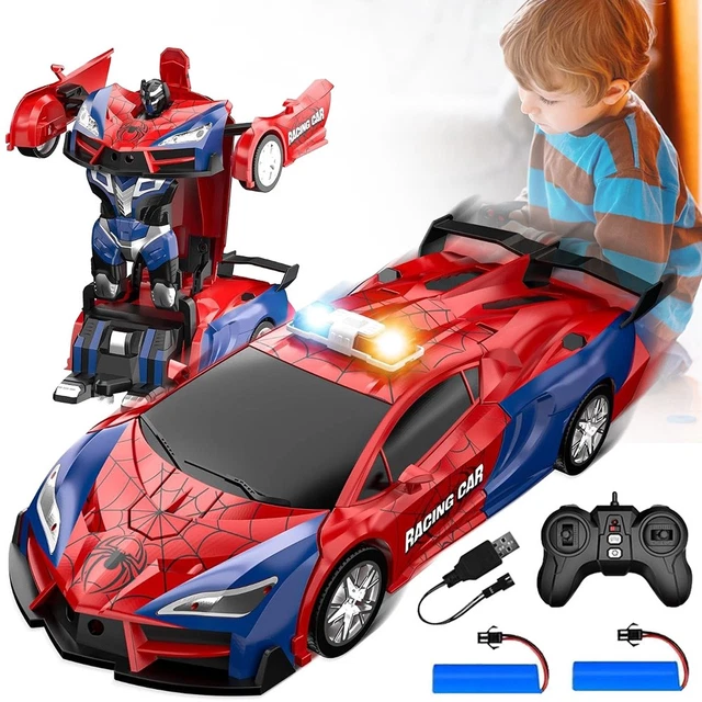 TRANSFORMING REMOTE CONTROL Cars Toys 2.4GHz Transform Robot Car RC ...